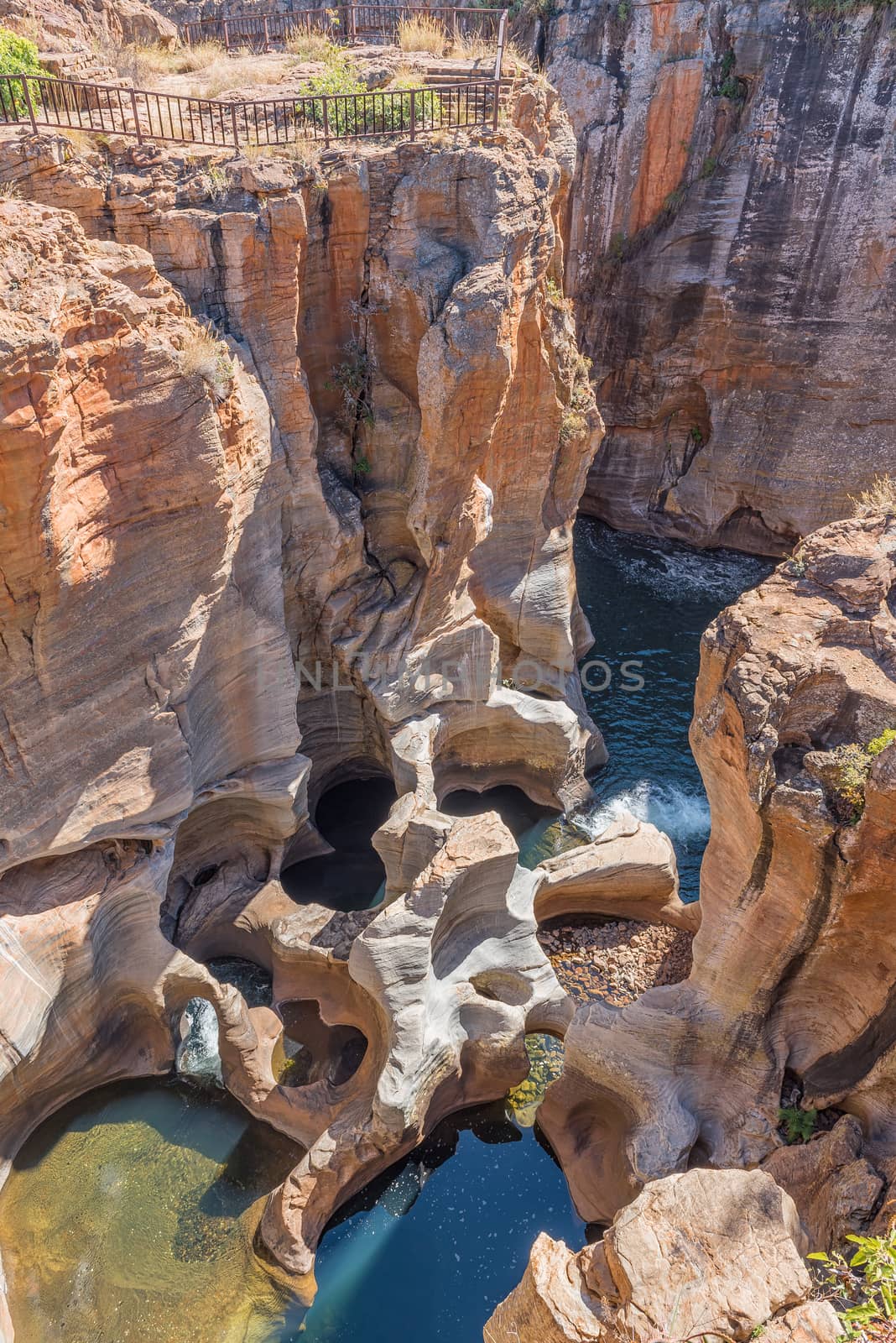 View of Bourkes Luck Potholes in the Treur River by dpreezg