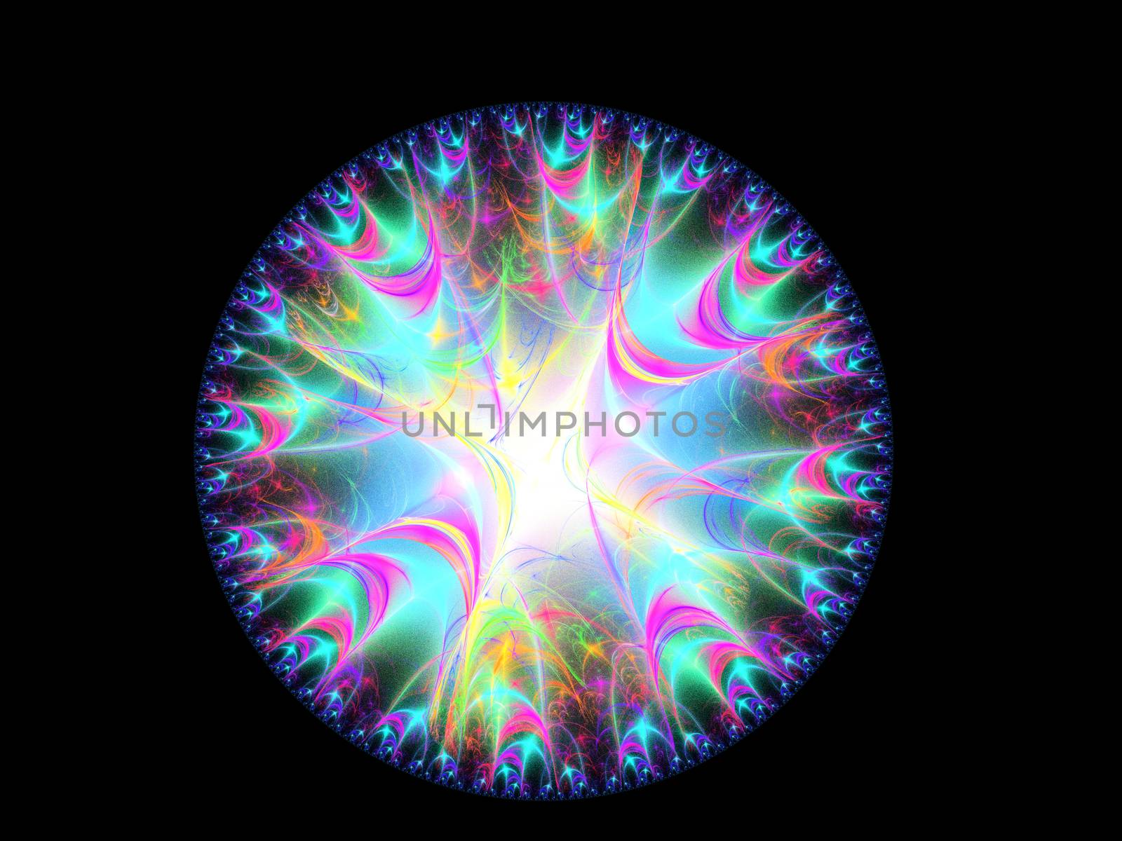 Fractal flower. This image was created using fractal generating and graphic manipulation software.