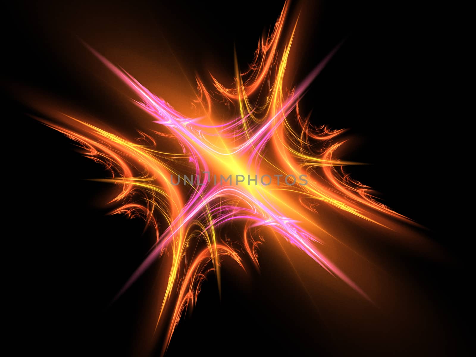 Bright fractal abstraction. This image was created using fractal generating and graphic manipulation software.