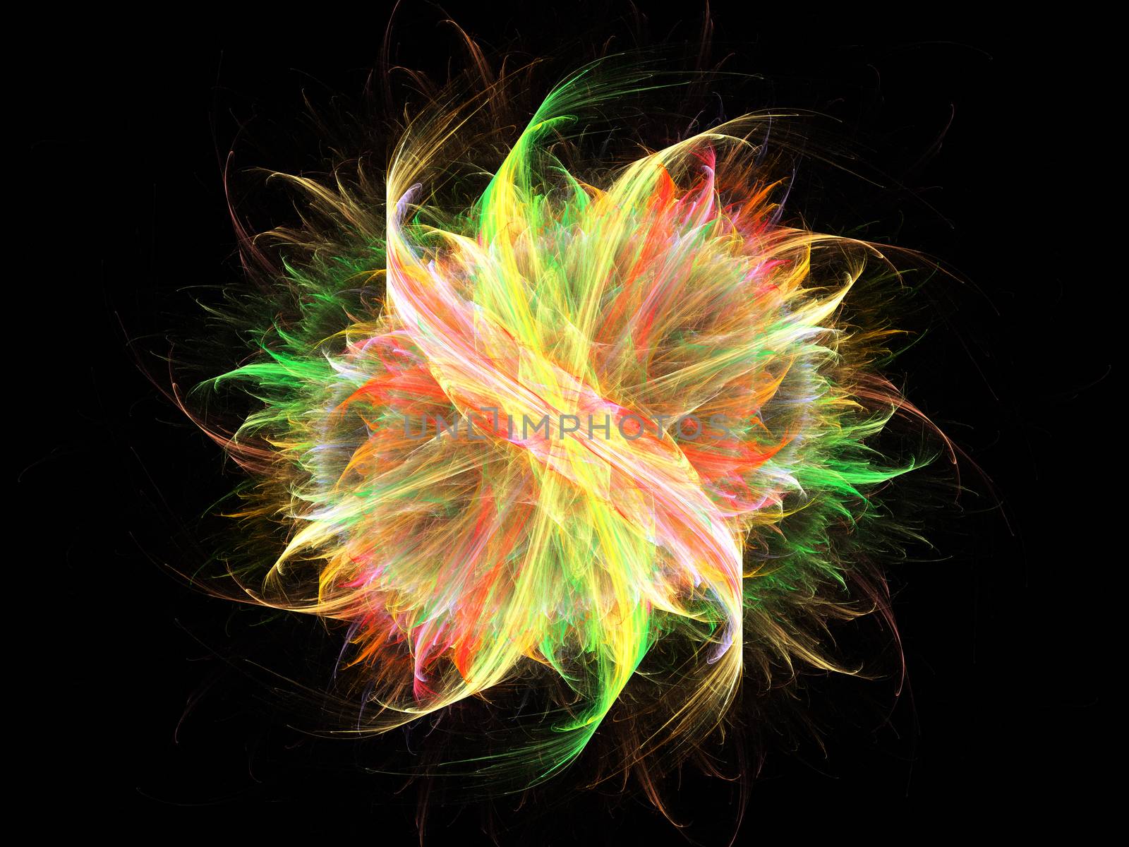 Fractal flower, digital artwork for creative graphic design by Sem007