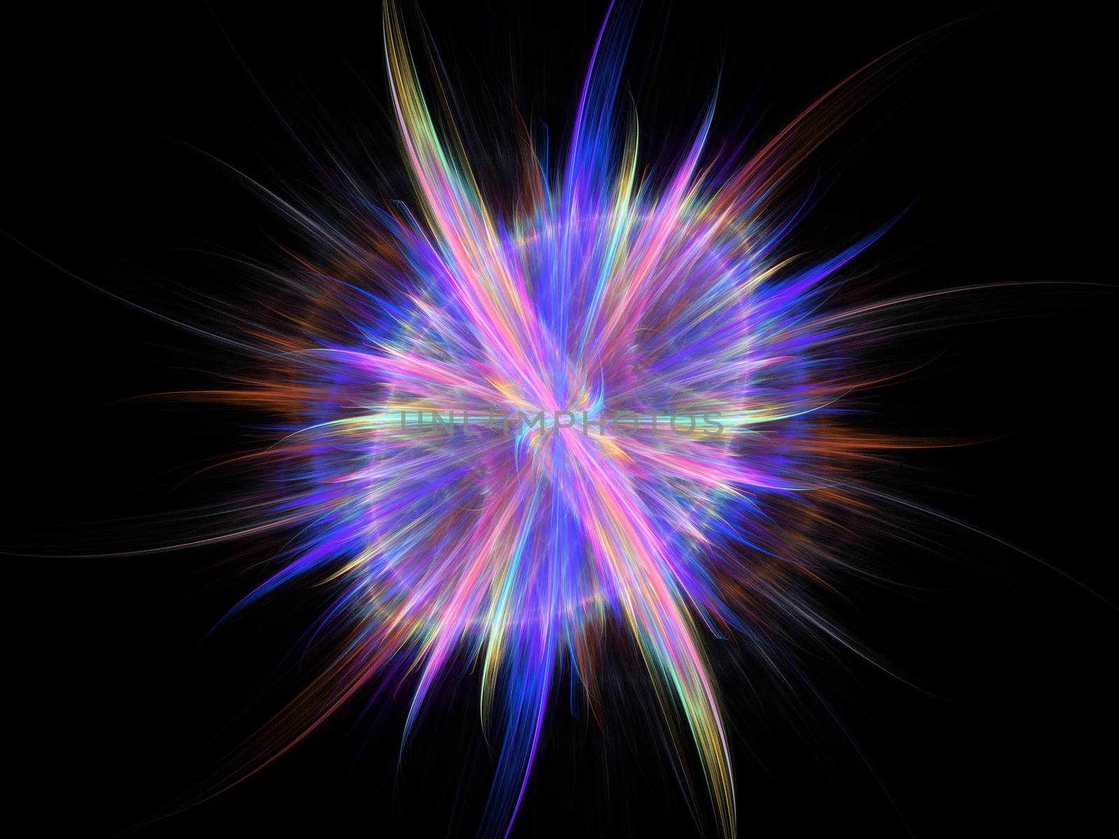 Fractal flower, digital artwork for creative graphic design by Sem007