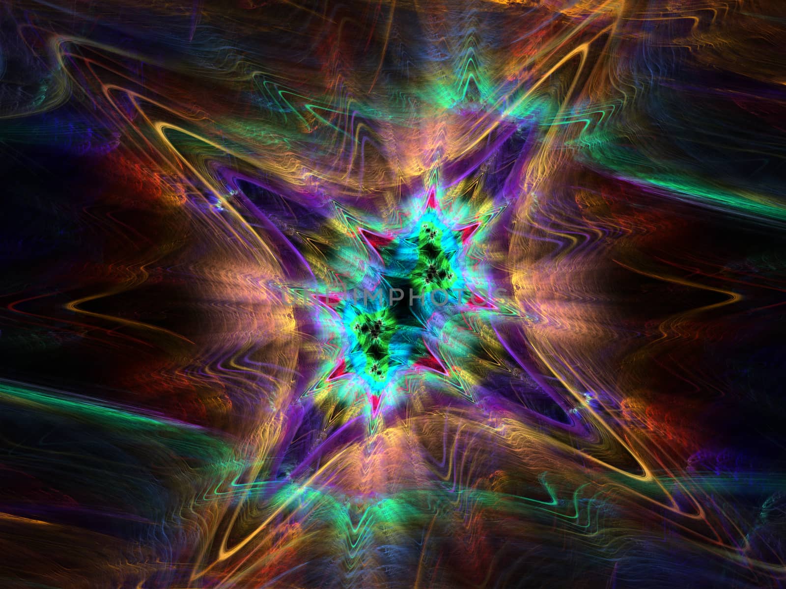 Fractal flower. This image was created using fractal generating and graphic manipulation software.