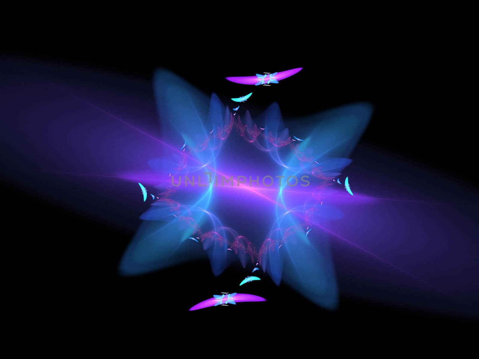 Fractal flower. This image was created using fractal generating and graphic manipulation software.
