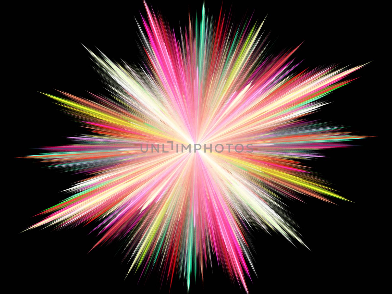 Fractal Star Burst On Black Background by Sem007