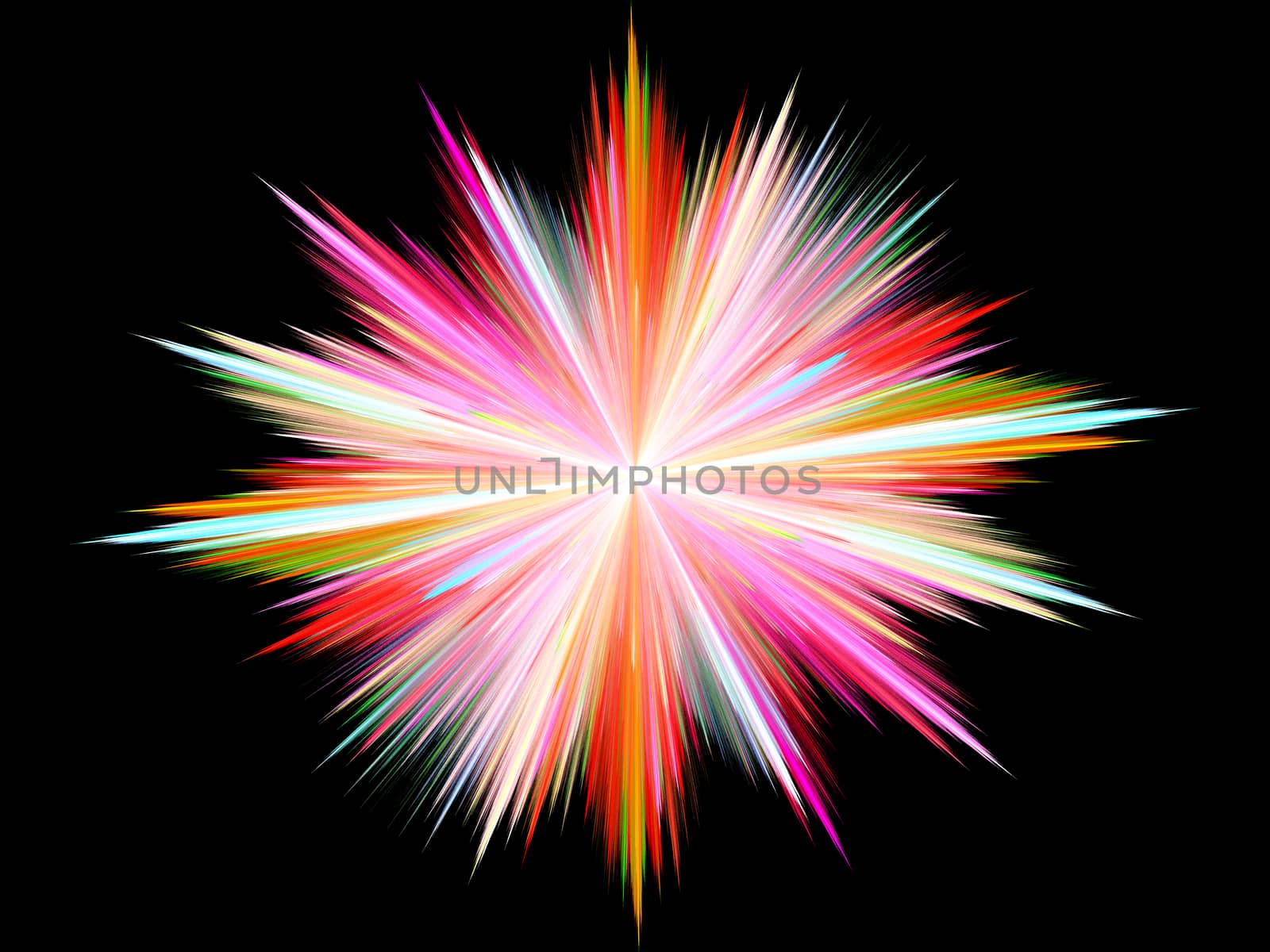 Bright fractal abstraction. This image was created using fractal generating and graphic manipulation software.