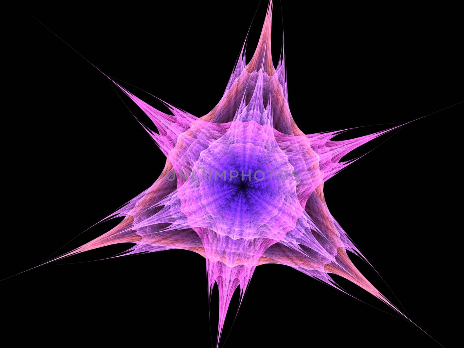 Fractal flower, digital artwork for creative graphic design by Sem007