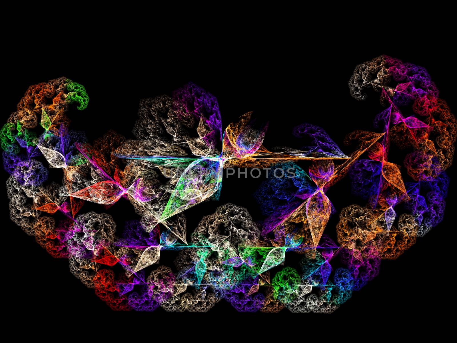 Abstract multicolored fractal - stock photo by Sem007