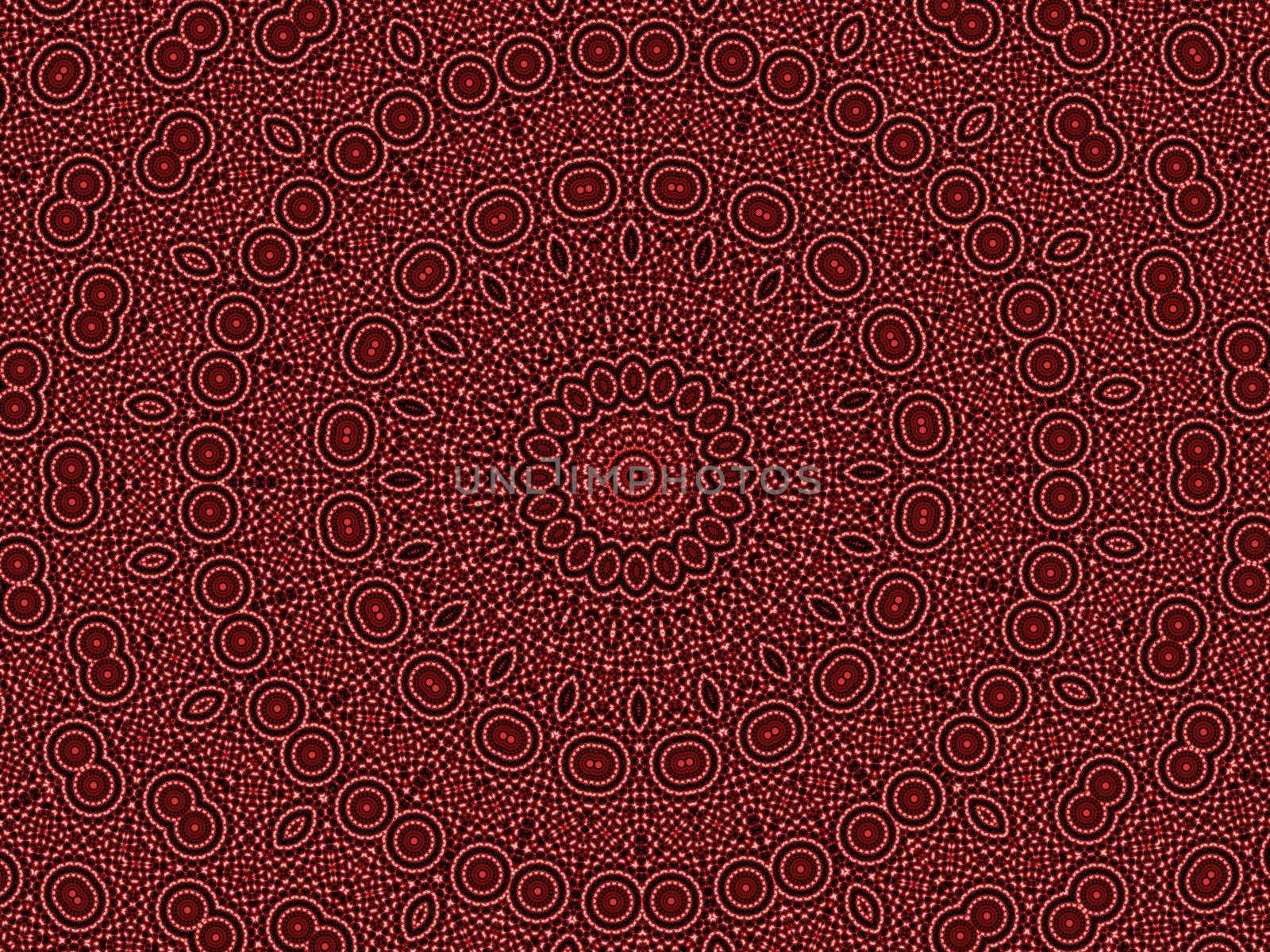 Red Abstract Fractal Pattern by Sem007