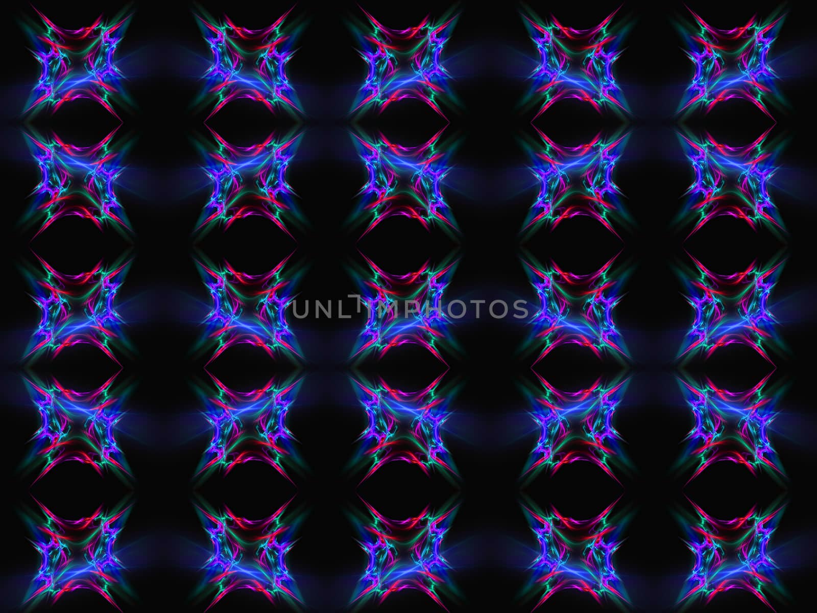 Blue Abstract Fractal Pattern by Sem007