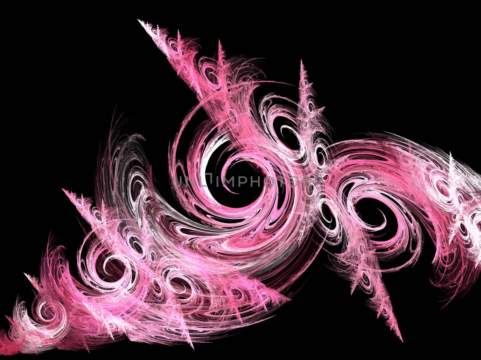 Abstract chaotic fractal background 3D rendering illustration by Sem007