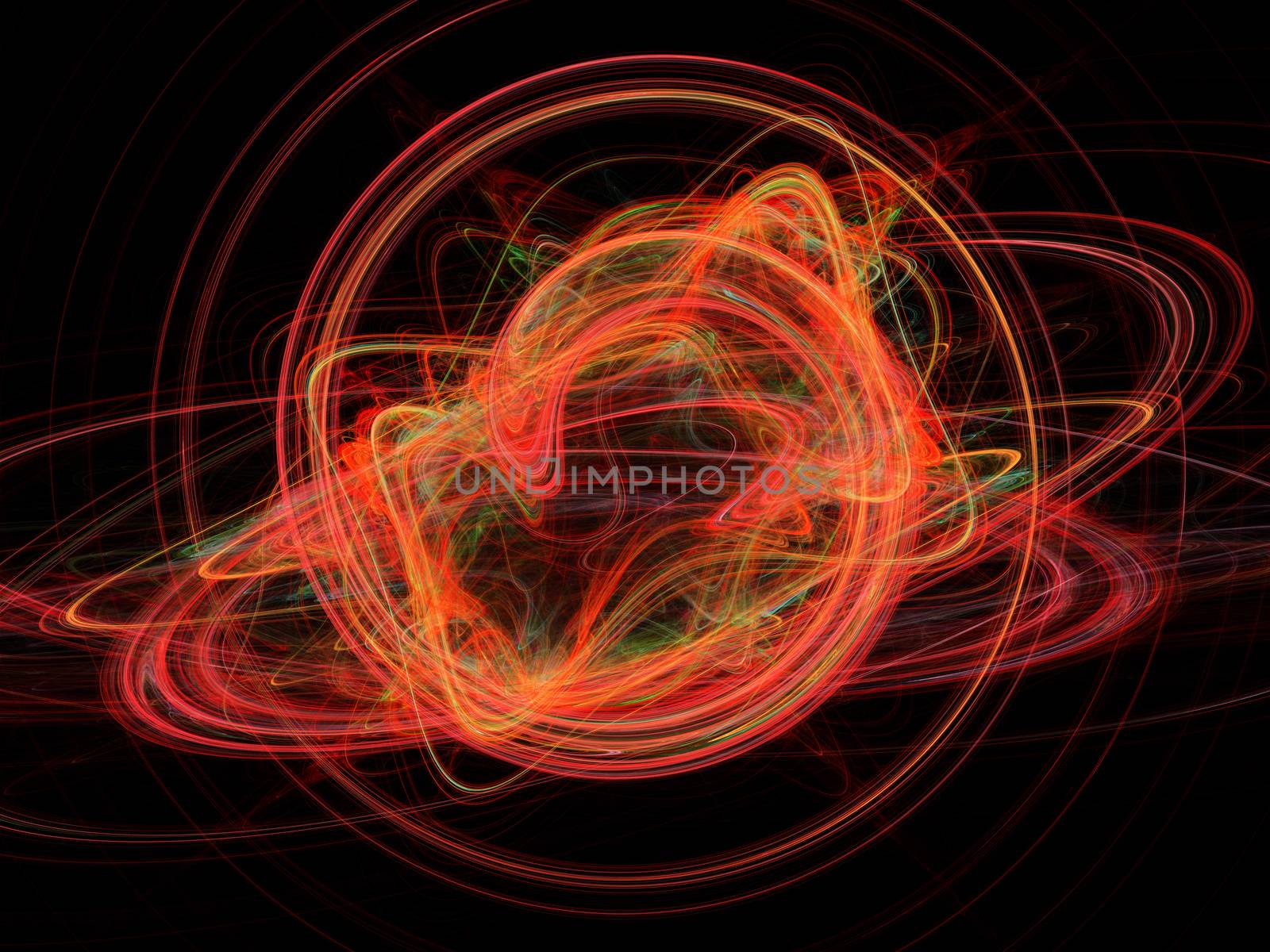 Abstract chaotic fractal background 3D rendering illustration by Sem007