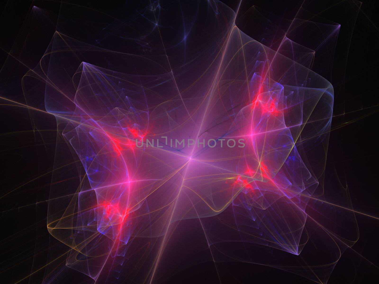 3D rendering abstract fractal light background. Colorful abstract fractal illustration