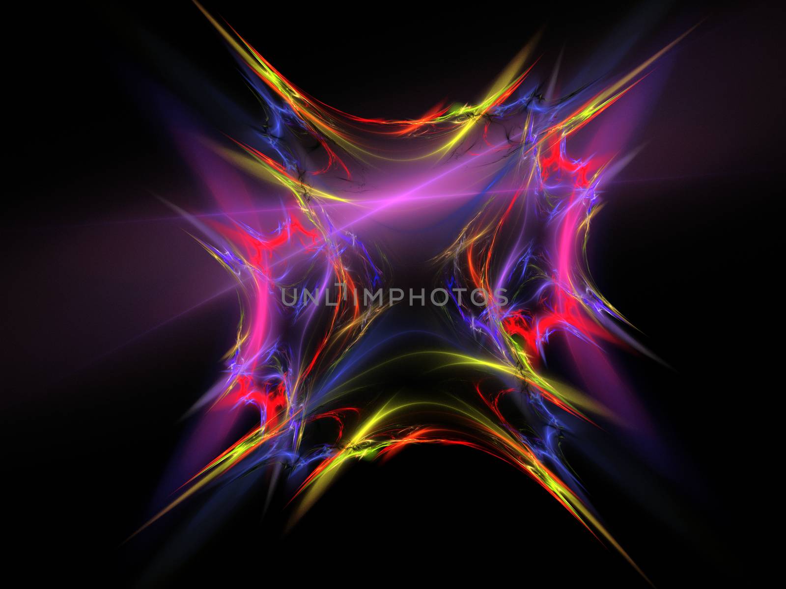 Abstract Star Fractal. Fractal artwork for creative design. 