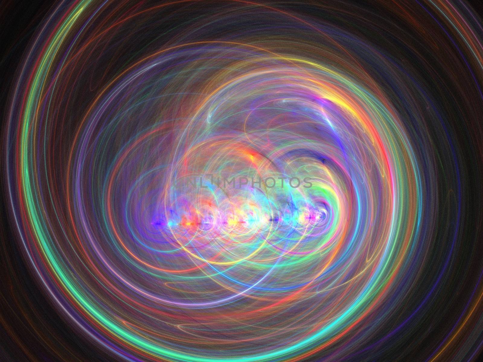 3D rendering abstract fractal light background by Sem007