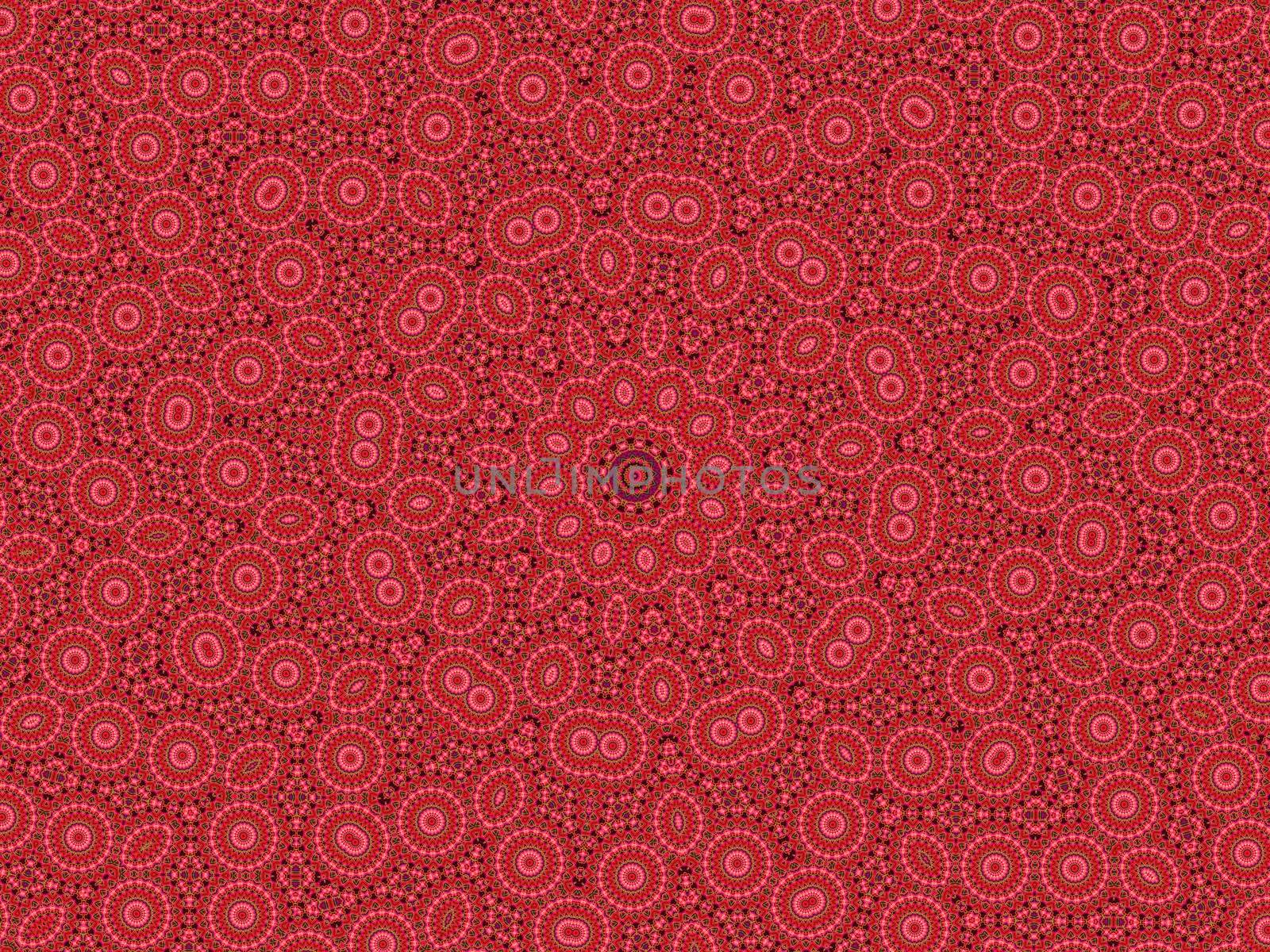 Red Abstract Fractal Pattern by Sem007