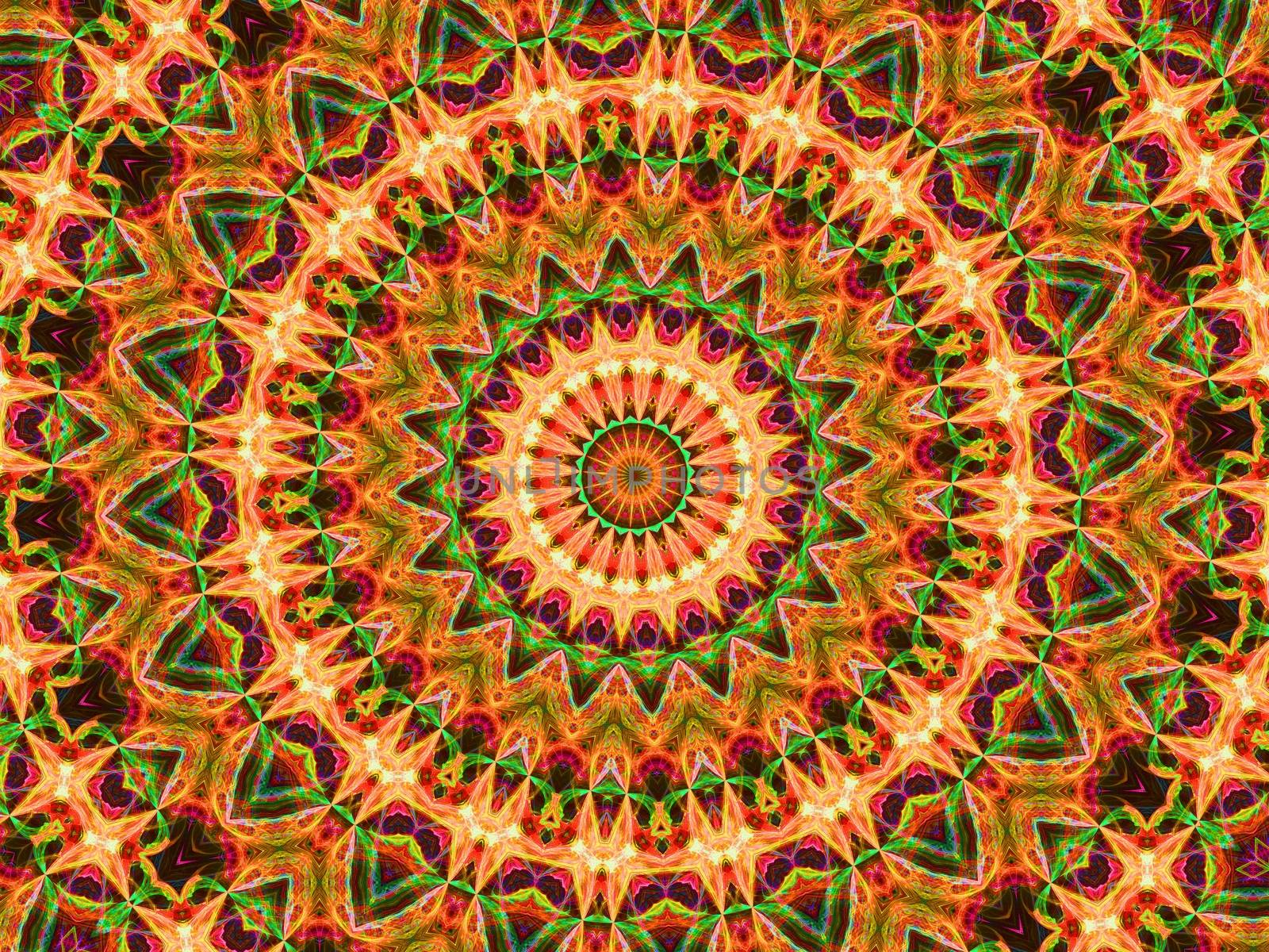 Colorful fractal kaleidoscope, digital artwork for creative graphic design by Sem007