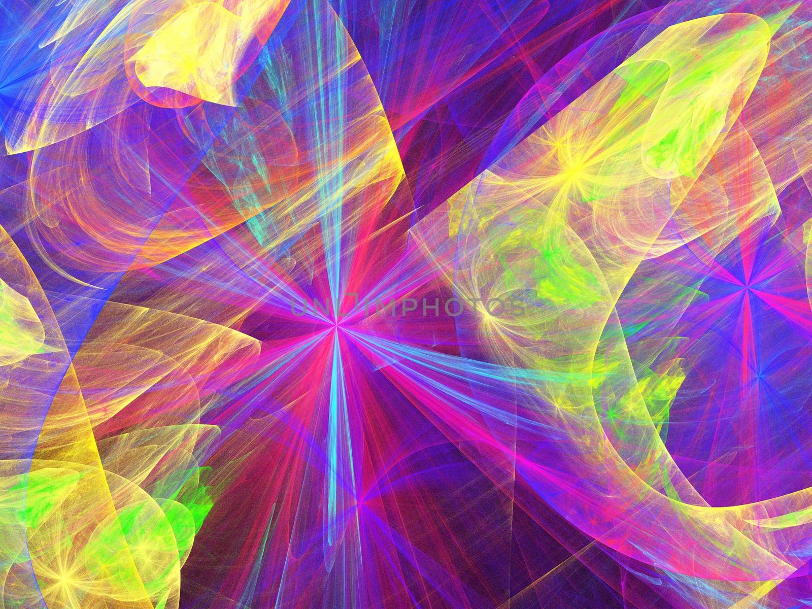 3D rendering abstract fractal light background by Sem007