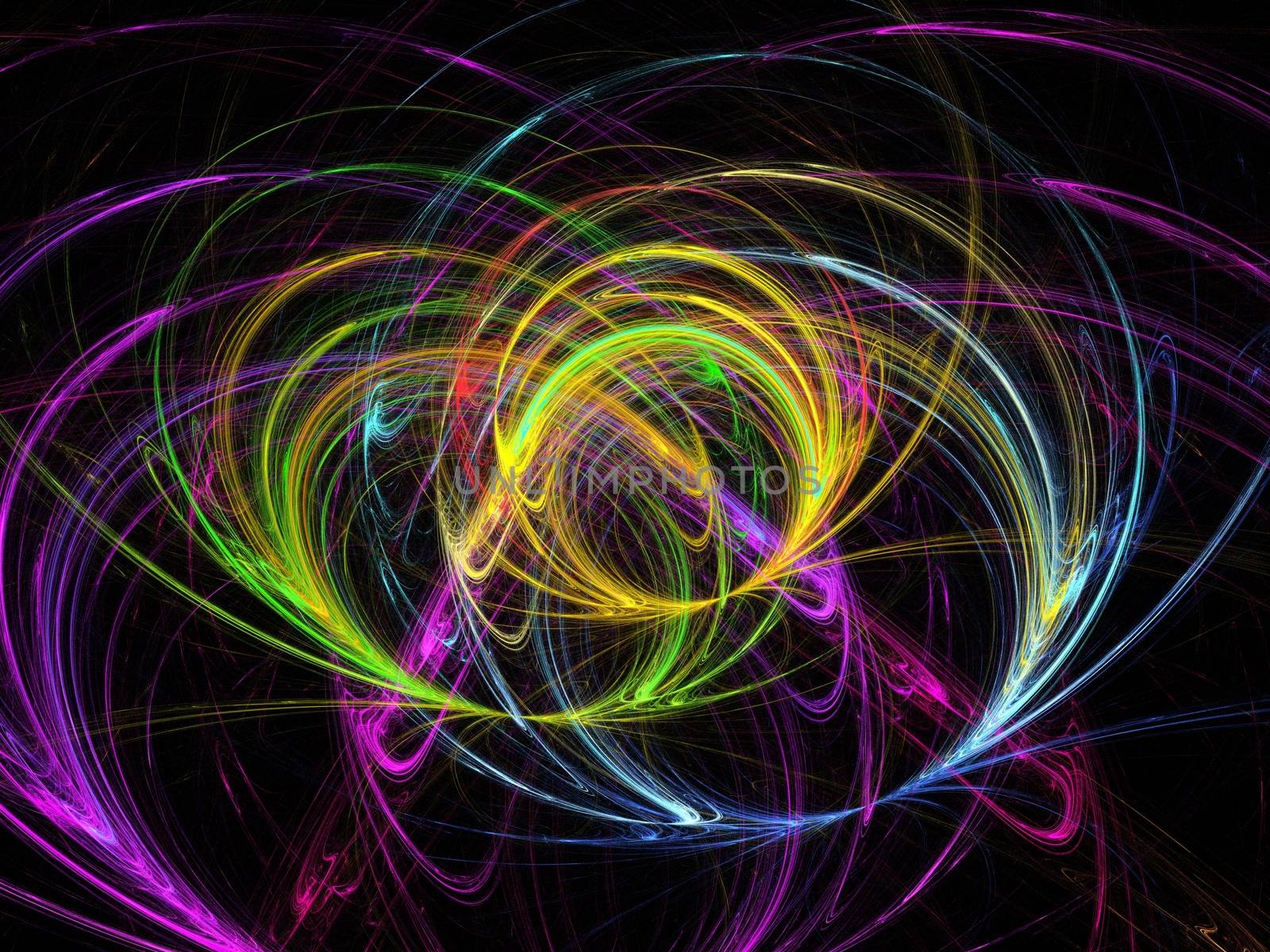 3D rendering abstract fractal light background by Sem007