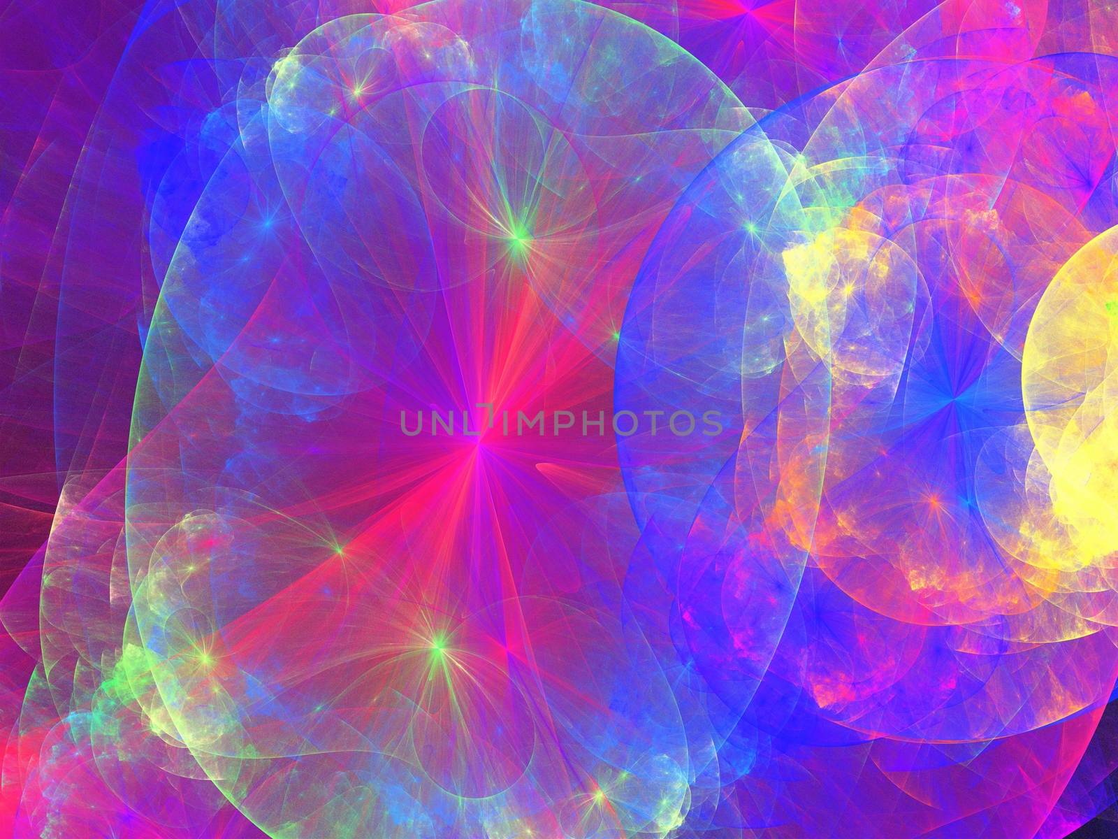 Abstract chaotic fractal background 3D rendering illustration by Sem007