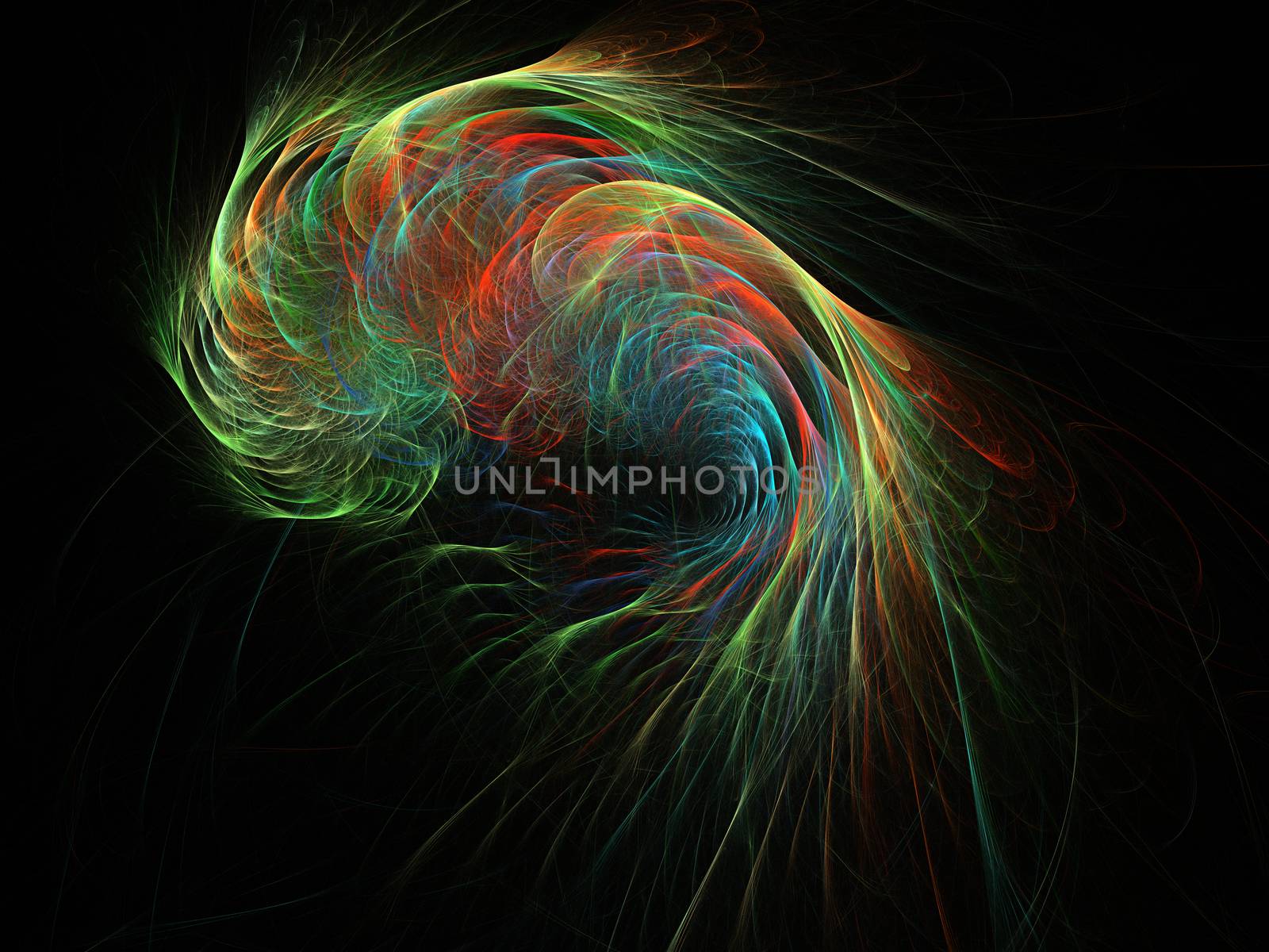 Abstract multicolored fractal - stock photo by Sem007