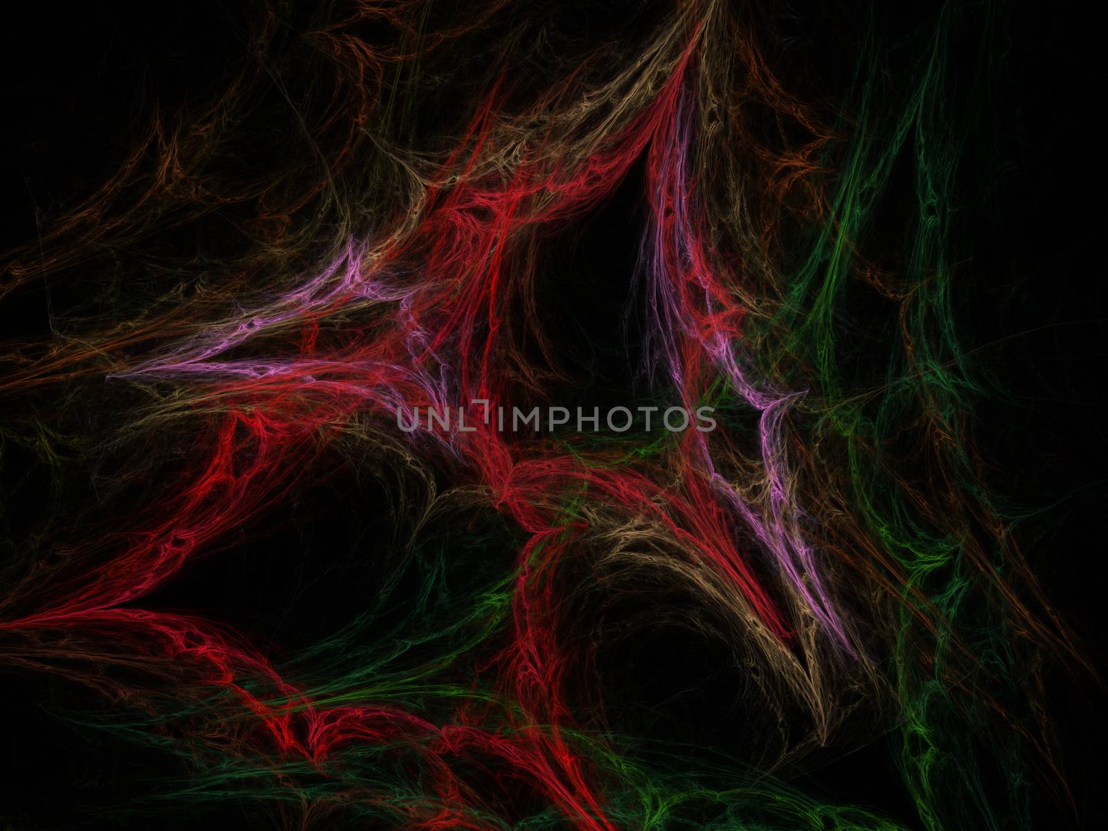 3D rendering abstract fractal light background by Sem007