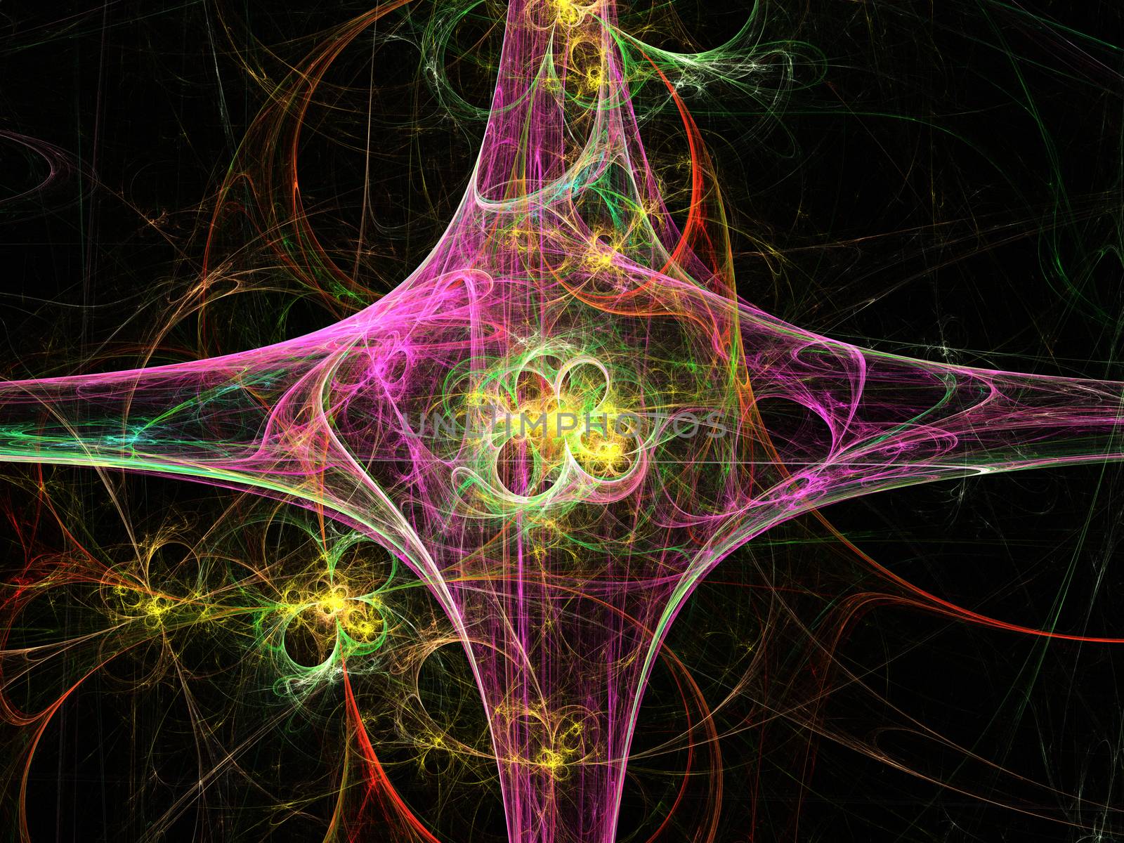 Fractal flower, digital artwork for creative graphic design by Sem007