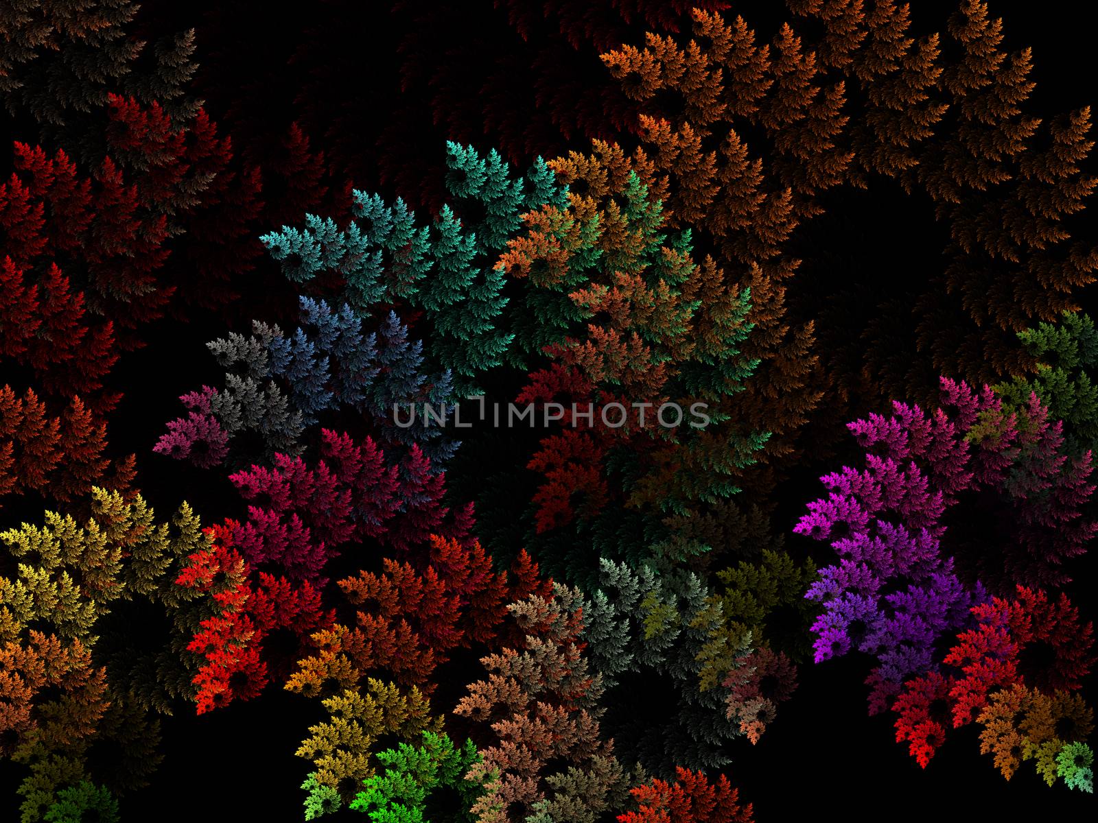 Abstract multicolored fractal - stock photo by Sem007