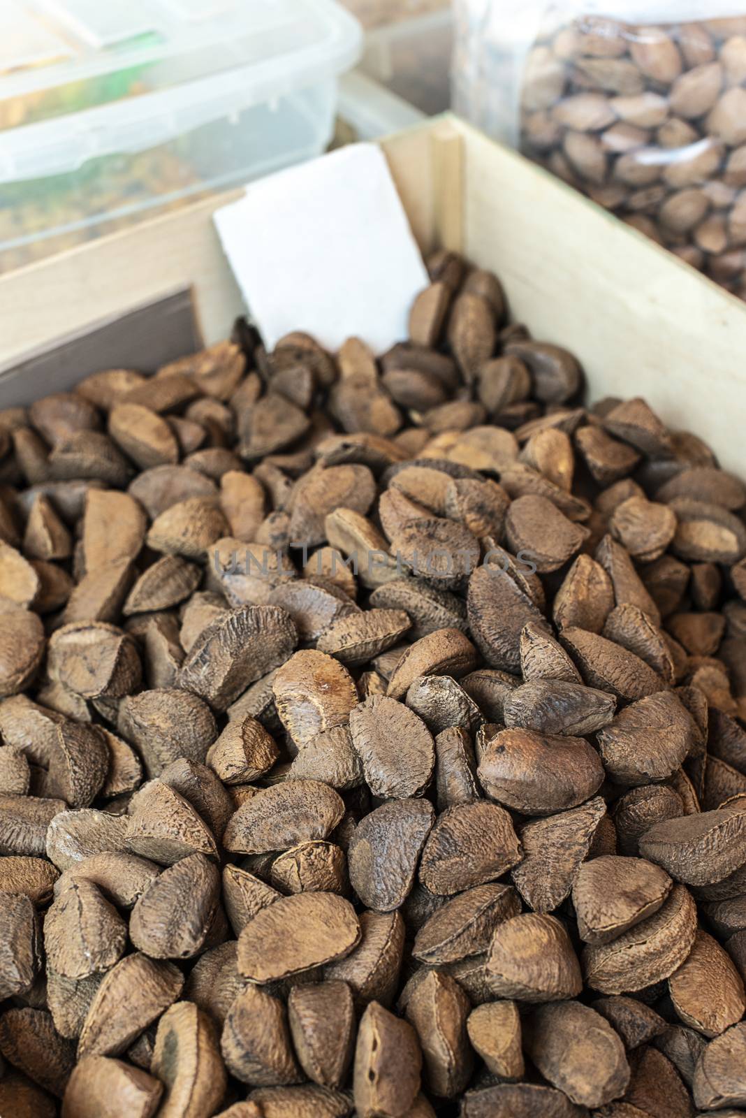 Brazilian nuts on the market.  by deyan_georgiev