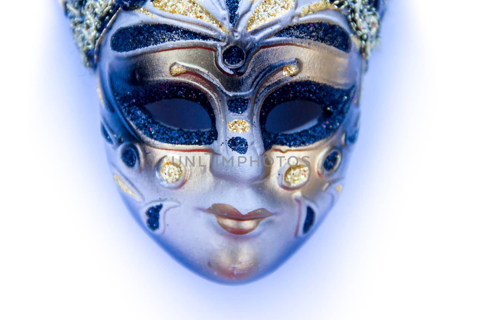 venice carnival mask on white background