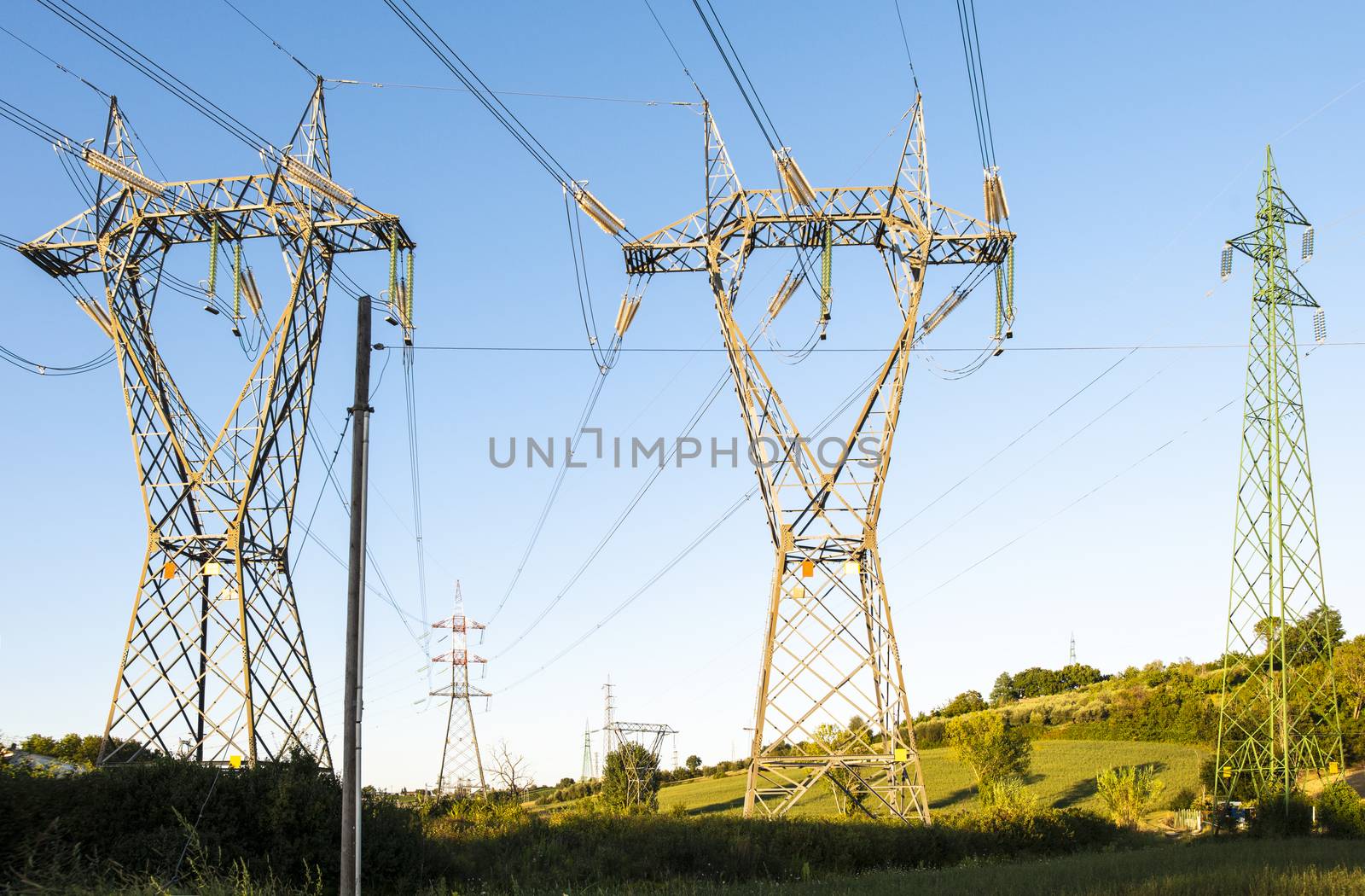 High voltage transmission lines. by deyan_georgiev