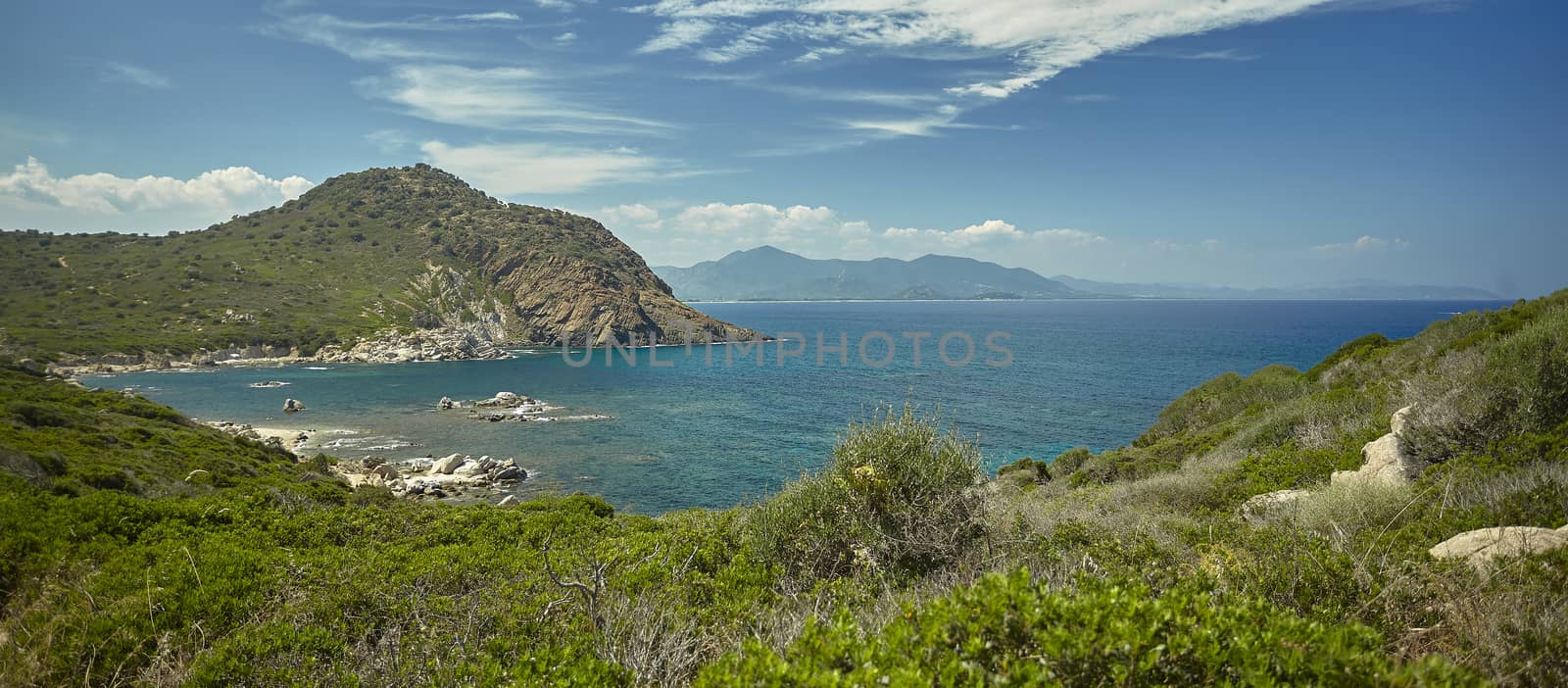 Panorama of a natural bay in Sardinia by pippocarlot