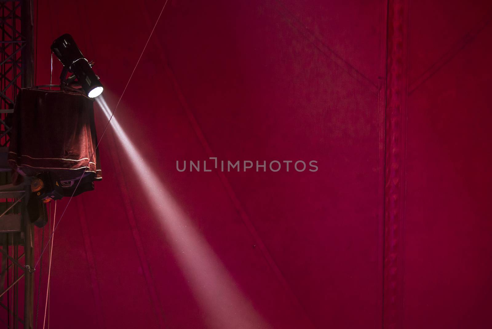  Limelight and red background on the scene. Flood lighting by deyan_georgiev