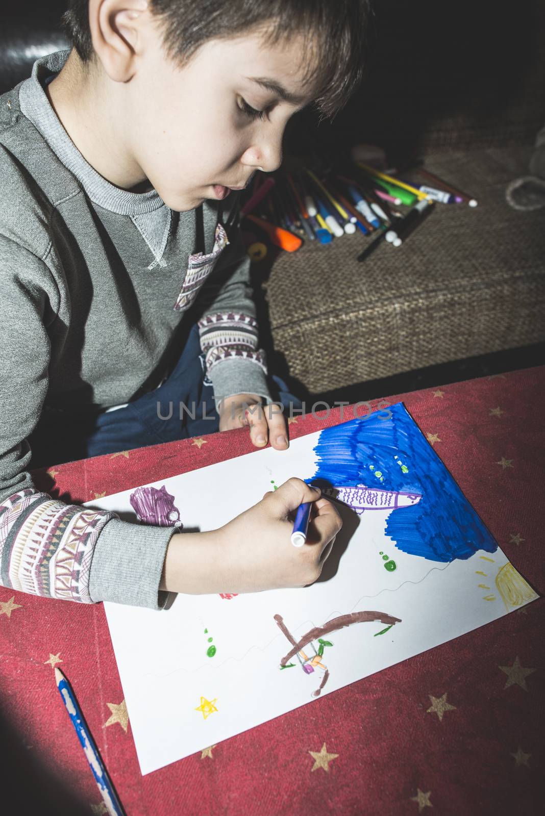 Child painting by deyan_georgiev