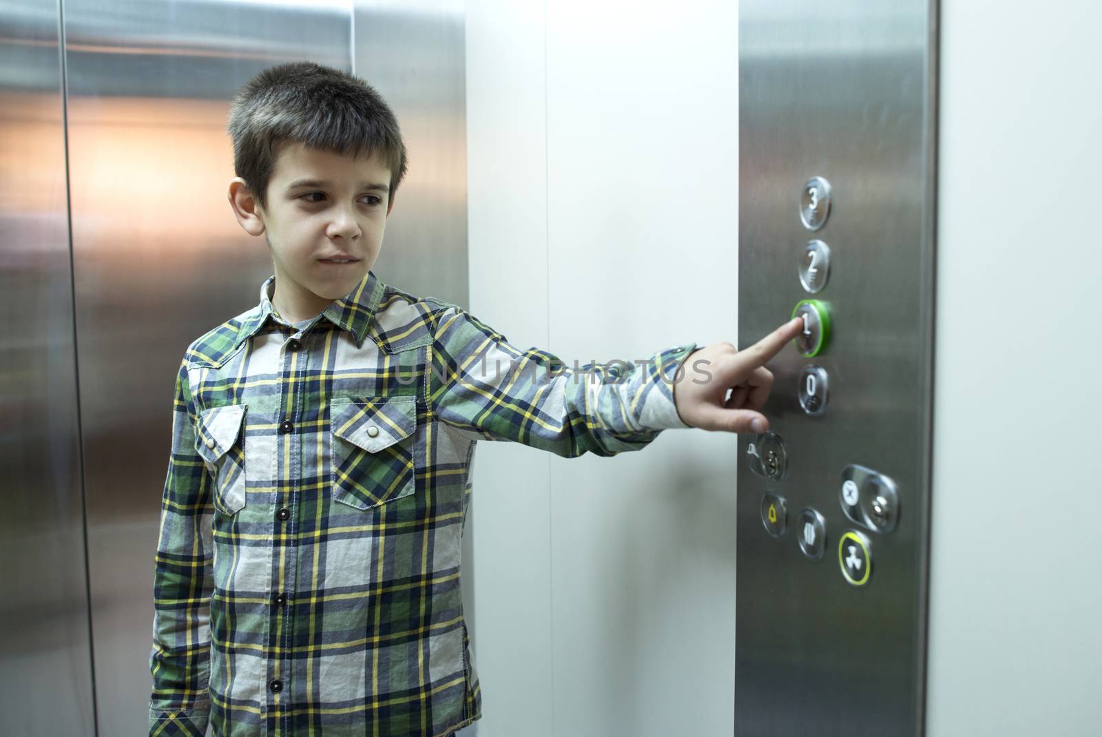 Child in an elevator by deyan_georgiev