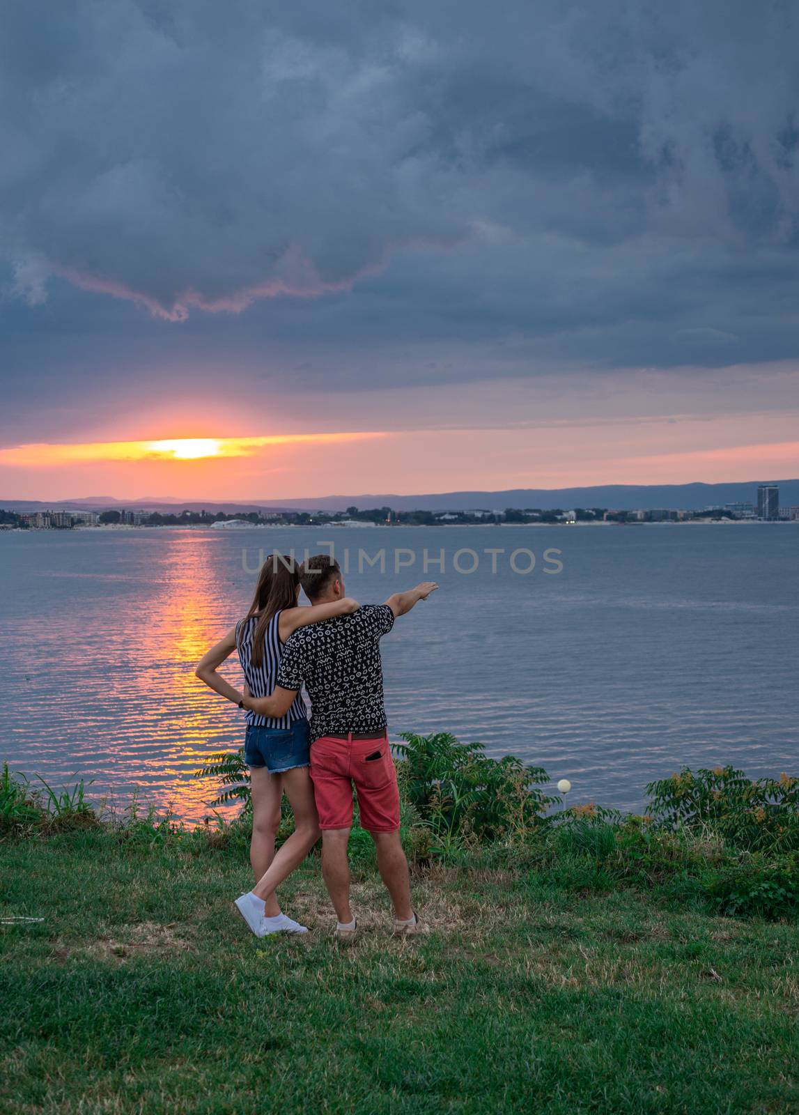 Romantic couple by the sea by Multipedia