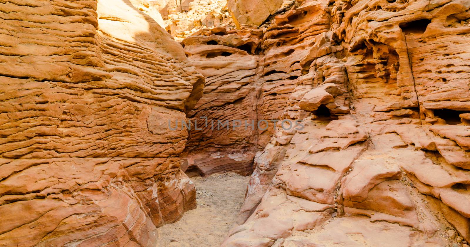 colored canyon in the desert in Egypt
