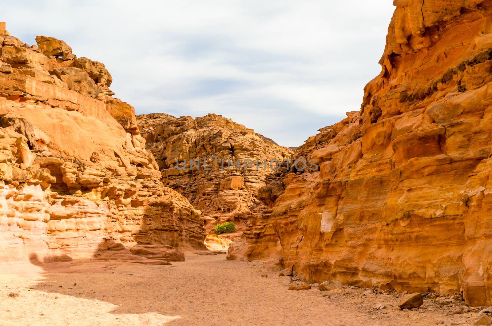 colored canyon in the desert in Egypt