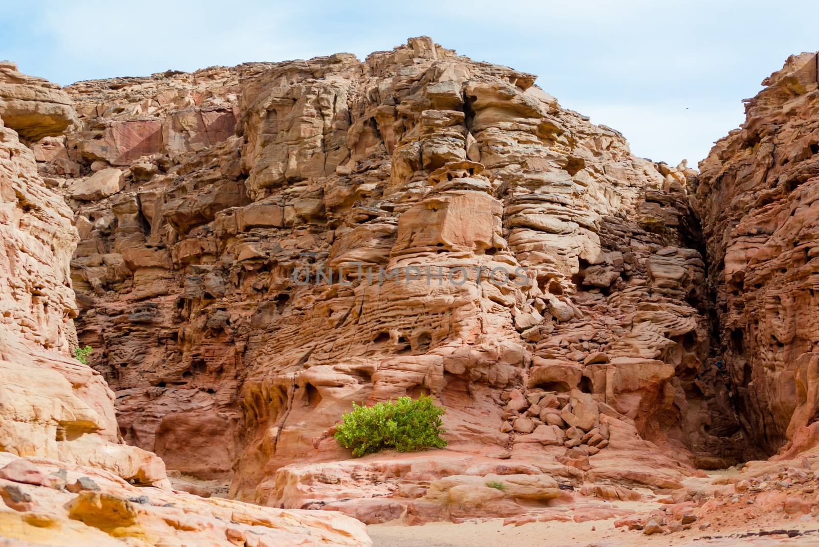 colored canyon in the desert in Egypt