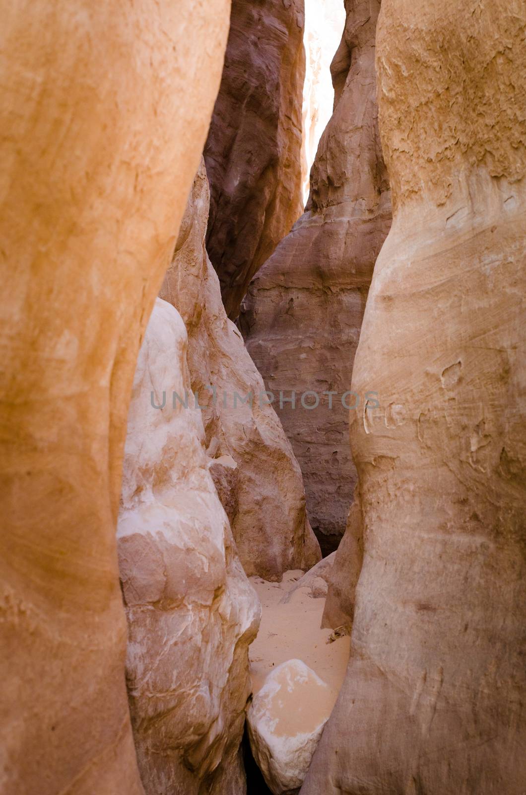 high rocky mountains in the desert in Egypt Dahab South Sinai