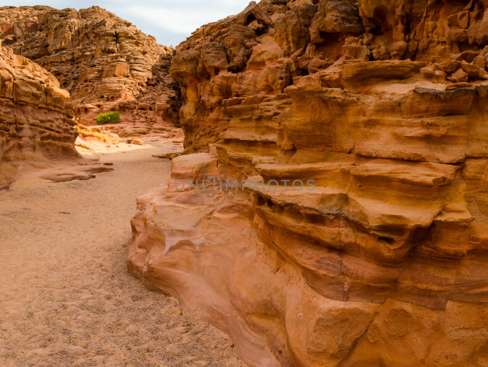 colored canyon in the desert in Egypt