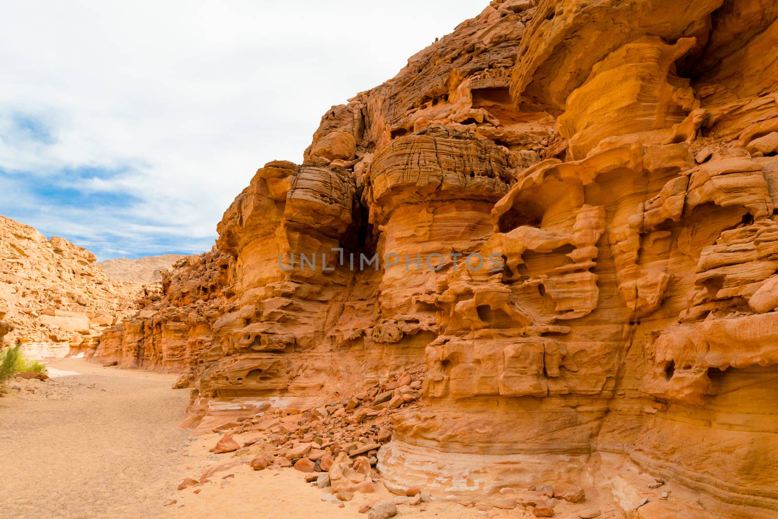 colored canyon in the desert in Egypt