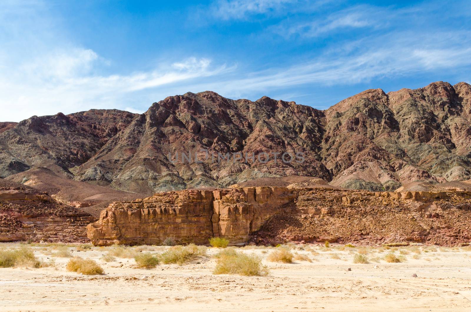 rocks in a canyon in the desert in Egypt Dahab