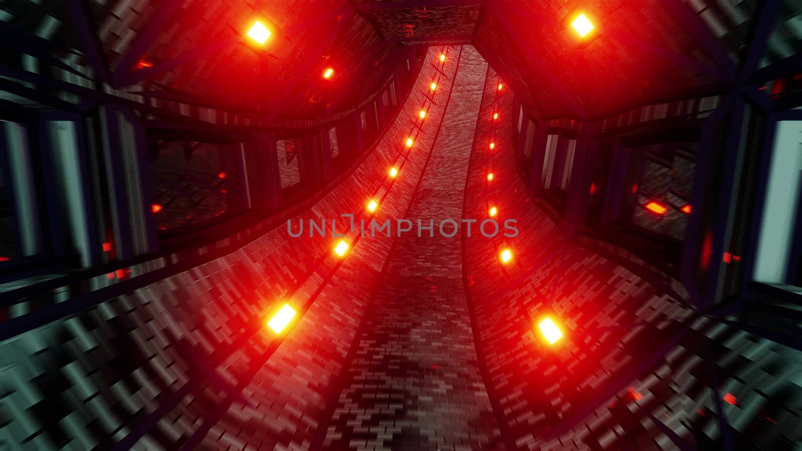 fantasy dungeon tunnel corridor with bricks texture and glass windows 3d illustration wallpaper background by tunnelmotions