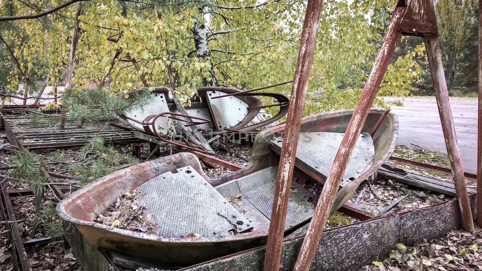abandoned amusement park in Chernobyl