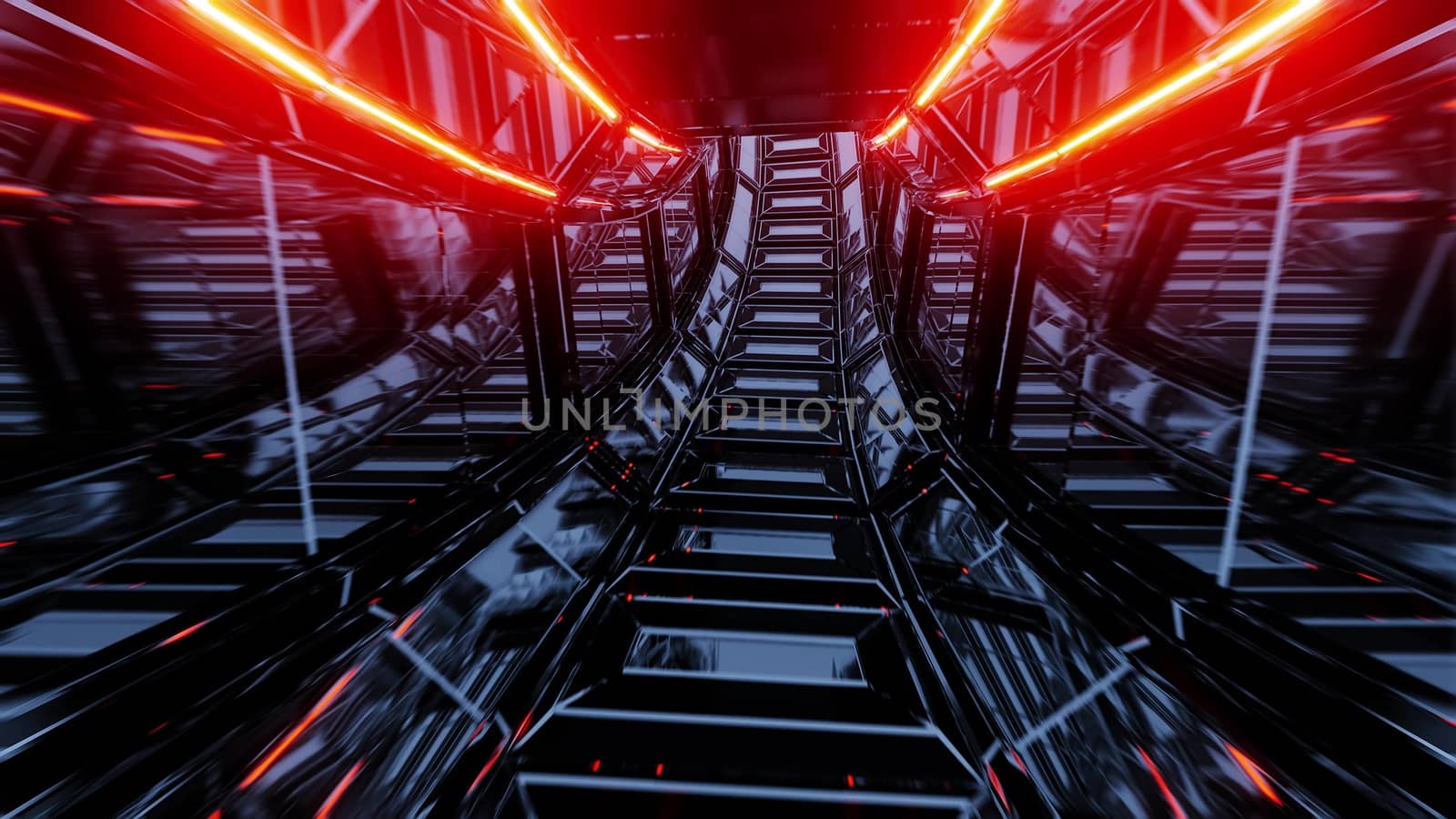 futuristic scifi glass tunnel corridor 3d illustration wallpaper background by tunnelmotions