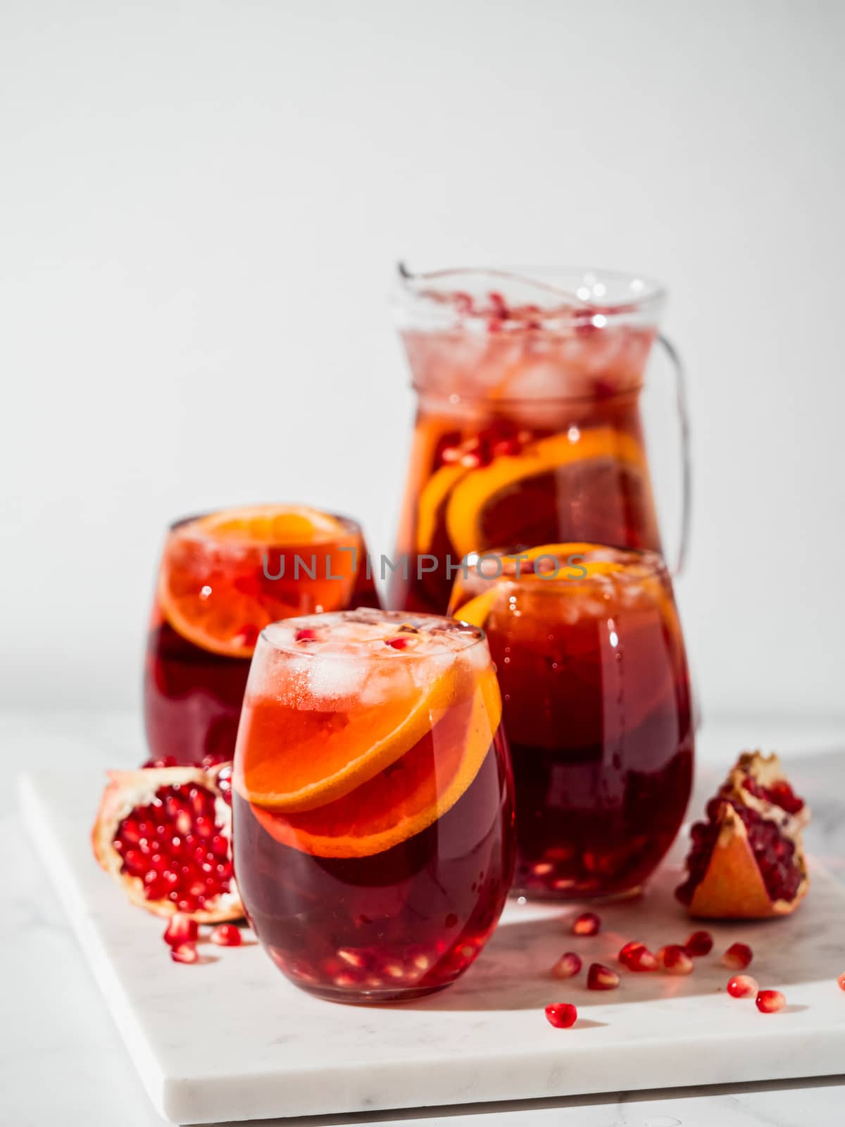 Winter sangria and christmas background, copyspace by fascinadora