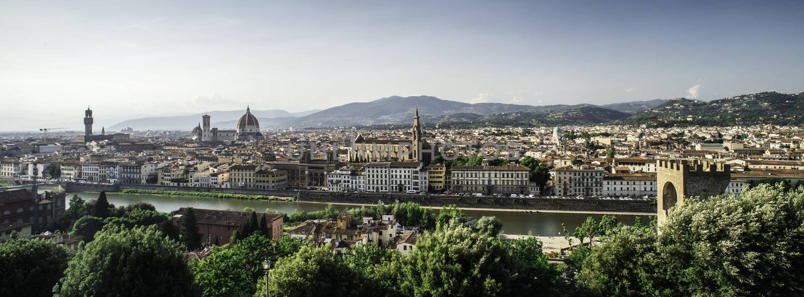 Panoramic view of Florence. Day light