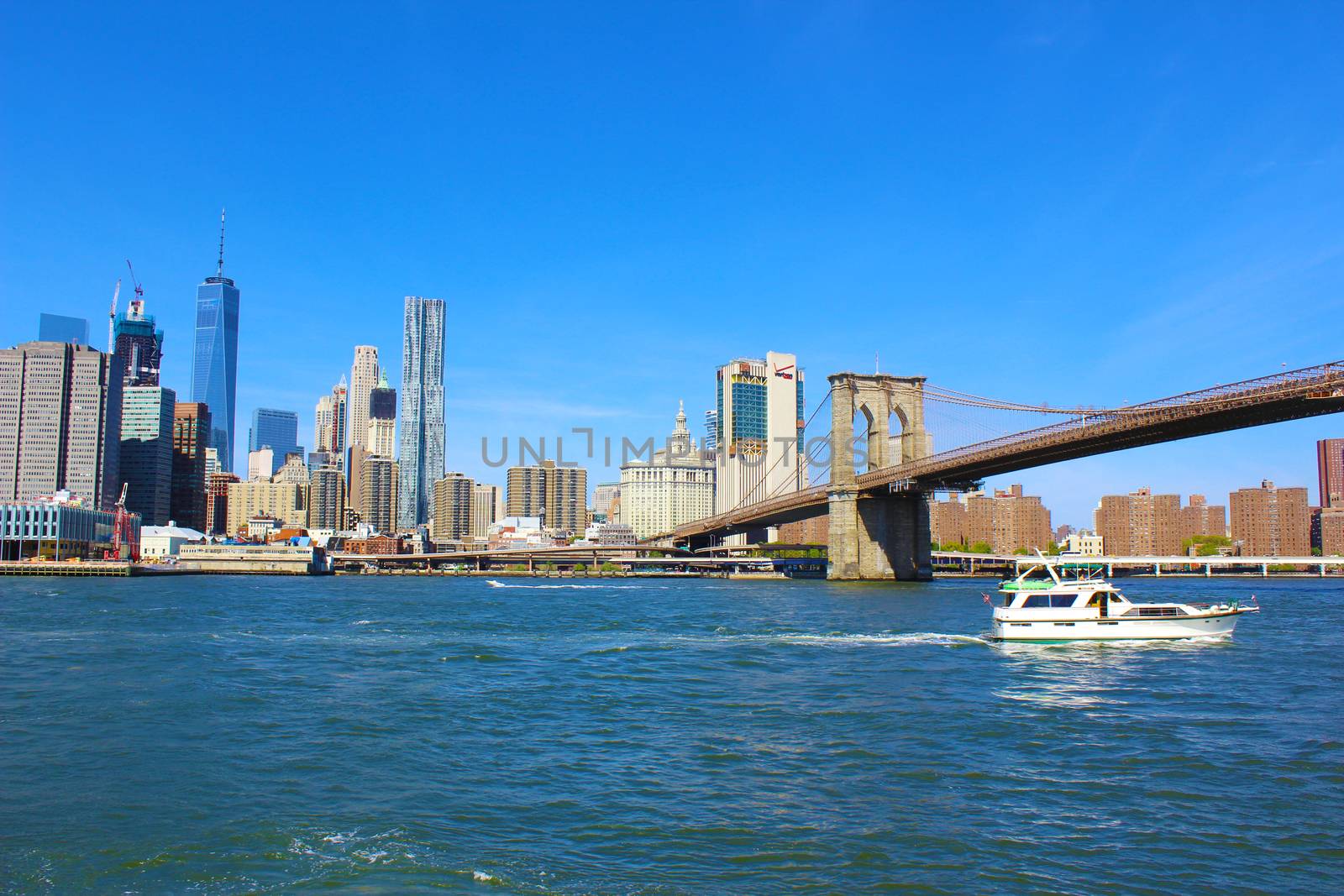 Lower Manhattan urban skyscrapers in New York City