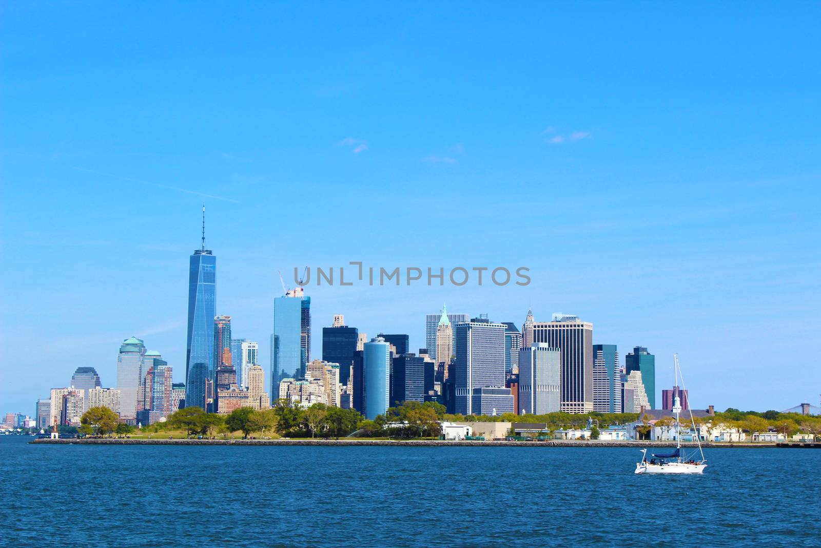 Lower Manhattan urban skyscrapers in New York City