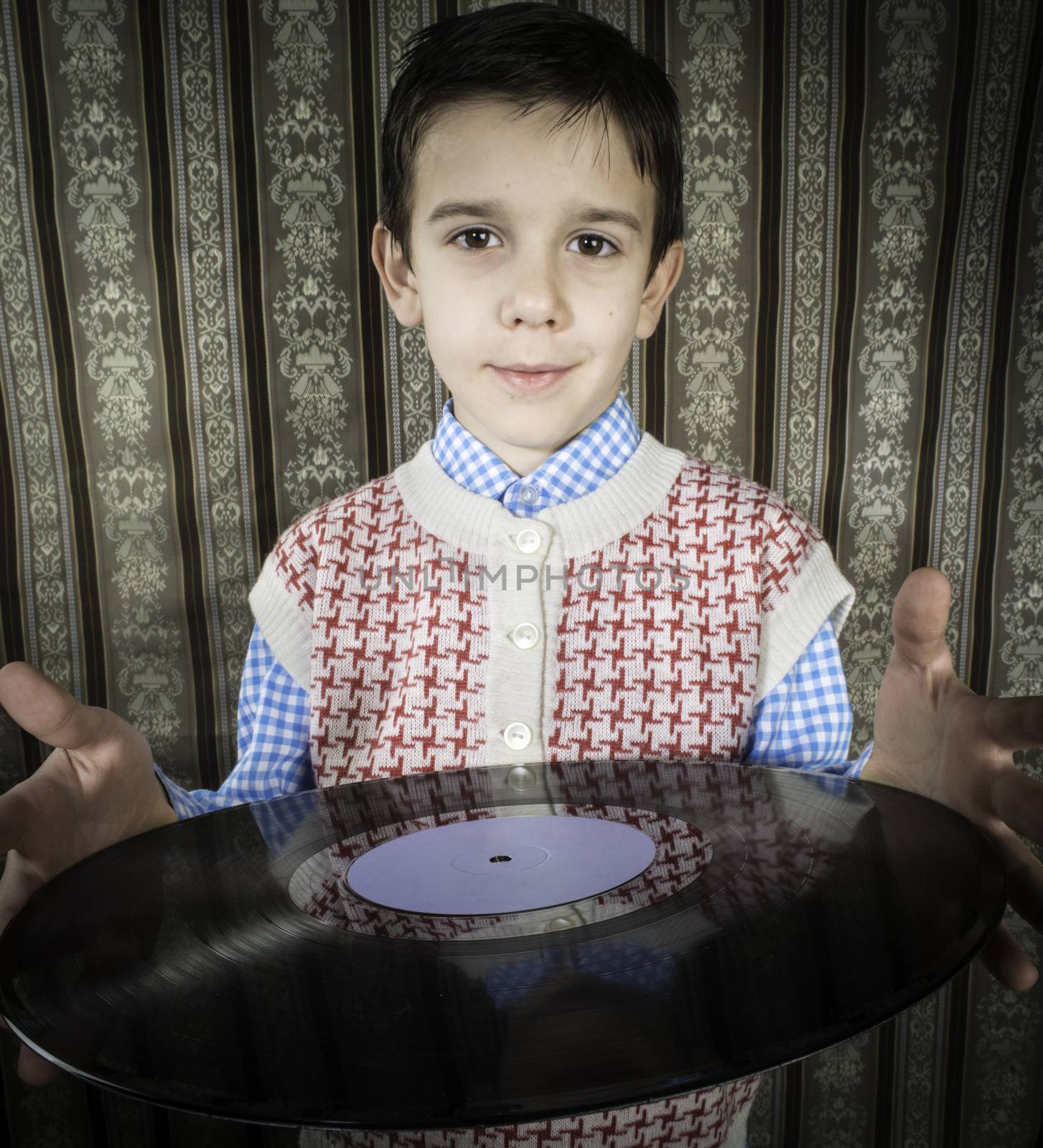 Child hold lp by deyan_georgiev